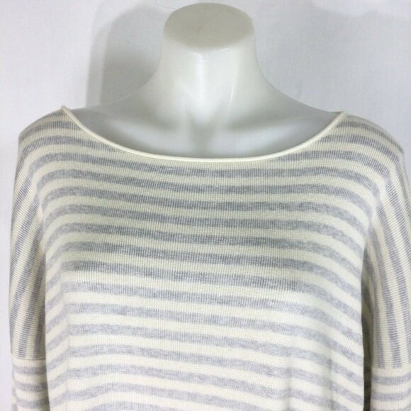 Eileen Fisher Striped Organic Cotton Linen Bateau Neck Sweater NWT - Picture 10 of 12